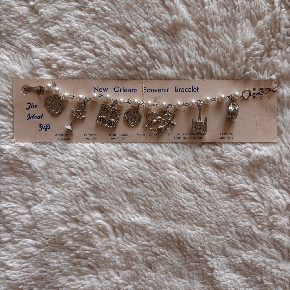 Vintage New Orleans Silver Souvenir Bracelet